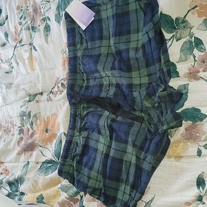 Stars above flannel pj shorts